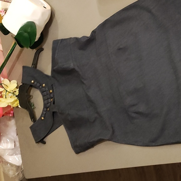 Jessica Howard Cleopatra neck cutout denim dress - Picture 3 of 12